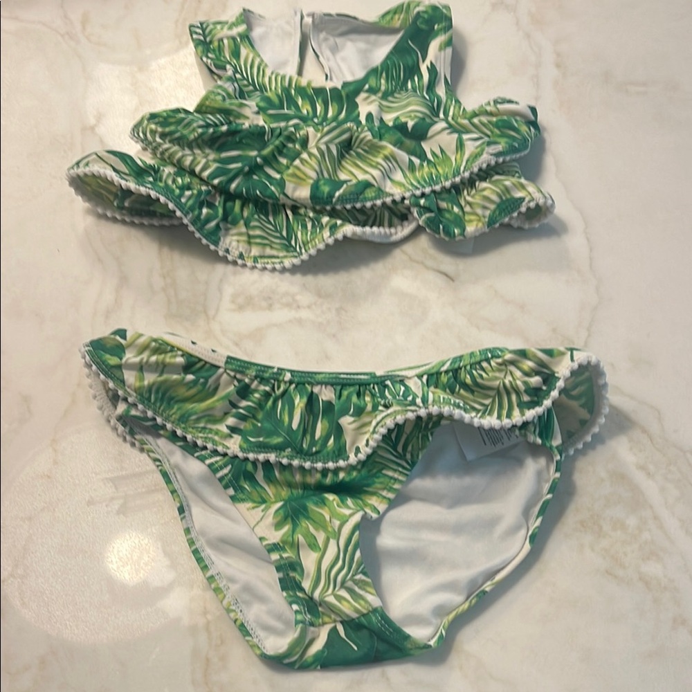 Tropical Leaf Print Bikini Set by Janie & Jack